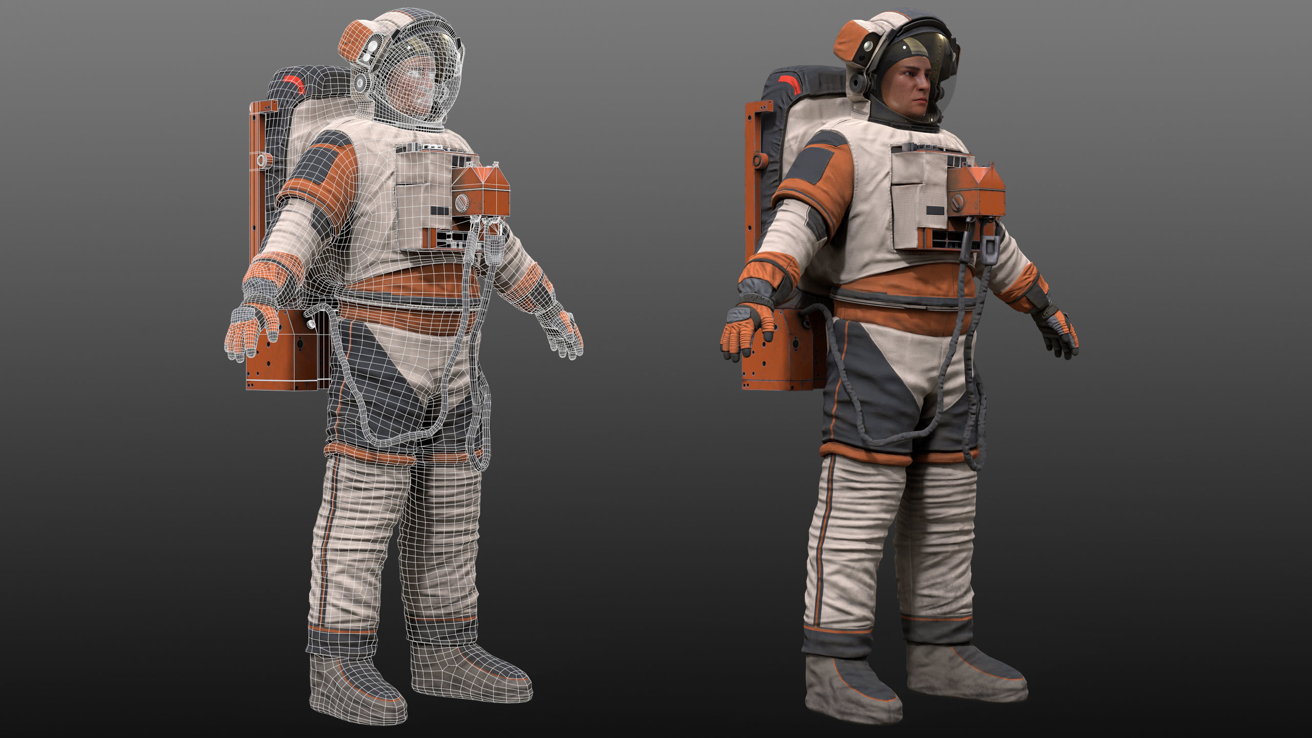 CS05 Space Suit V1 LITE VERSION Low-poly 3D model_5