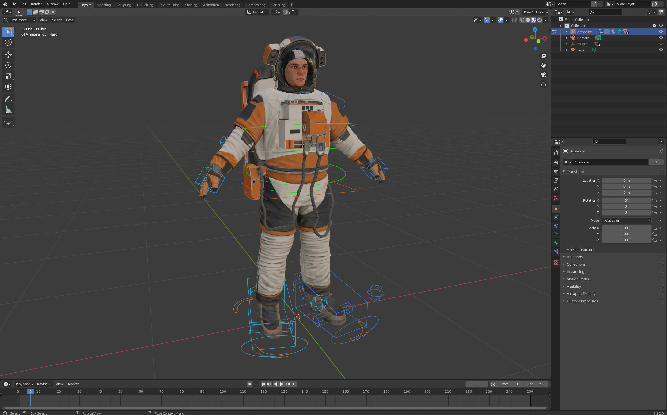CS05 Space Suit V1 LITE VERSION Low-poly 3D model_12