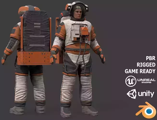 CS05 Space Suit V1 LITE VERSION Low-poly 3D model