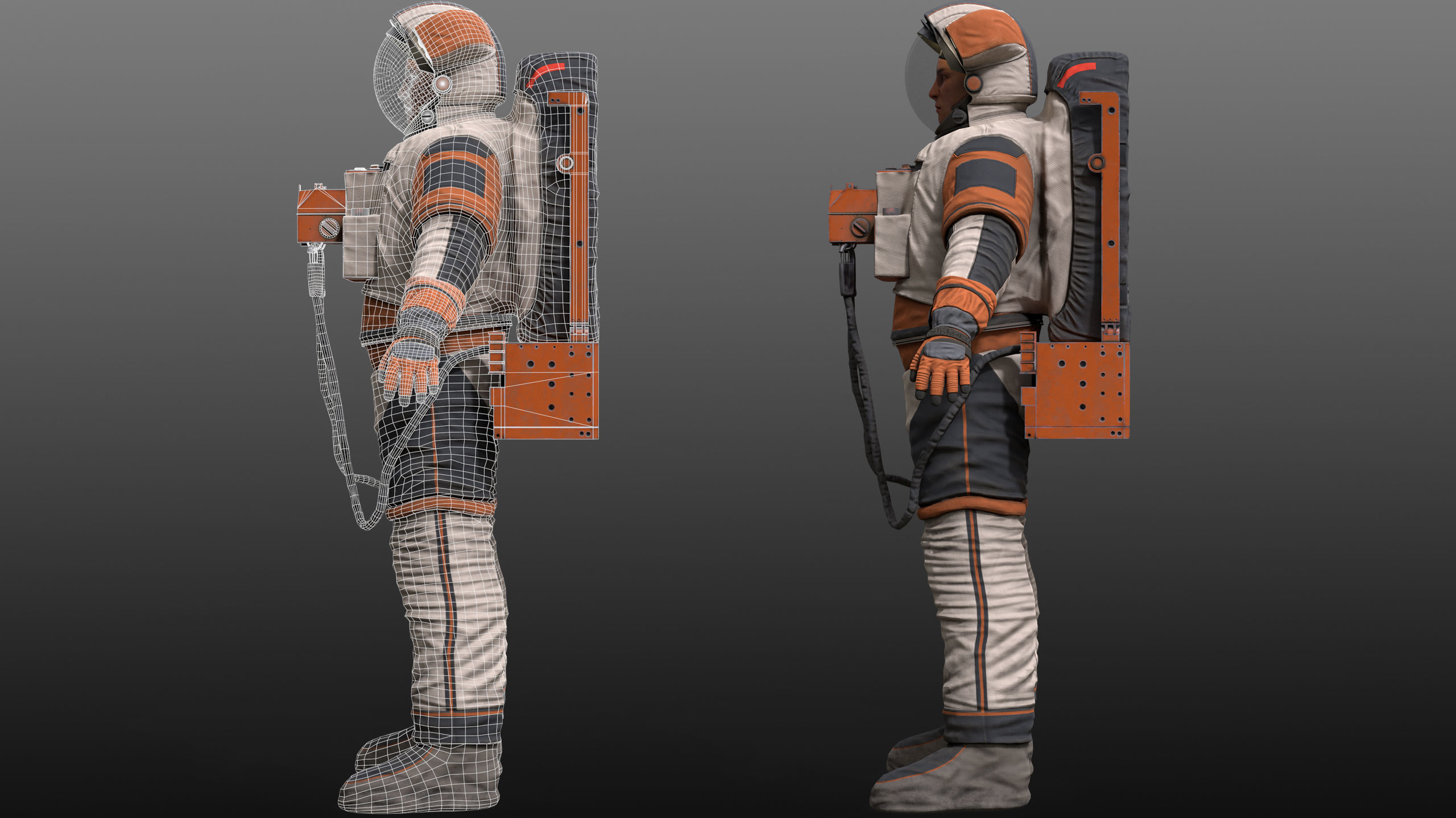 CS05 Space Suit V1 LITE VERSION Low-poly 3D model_10