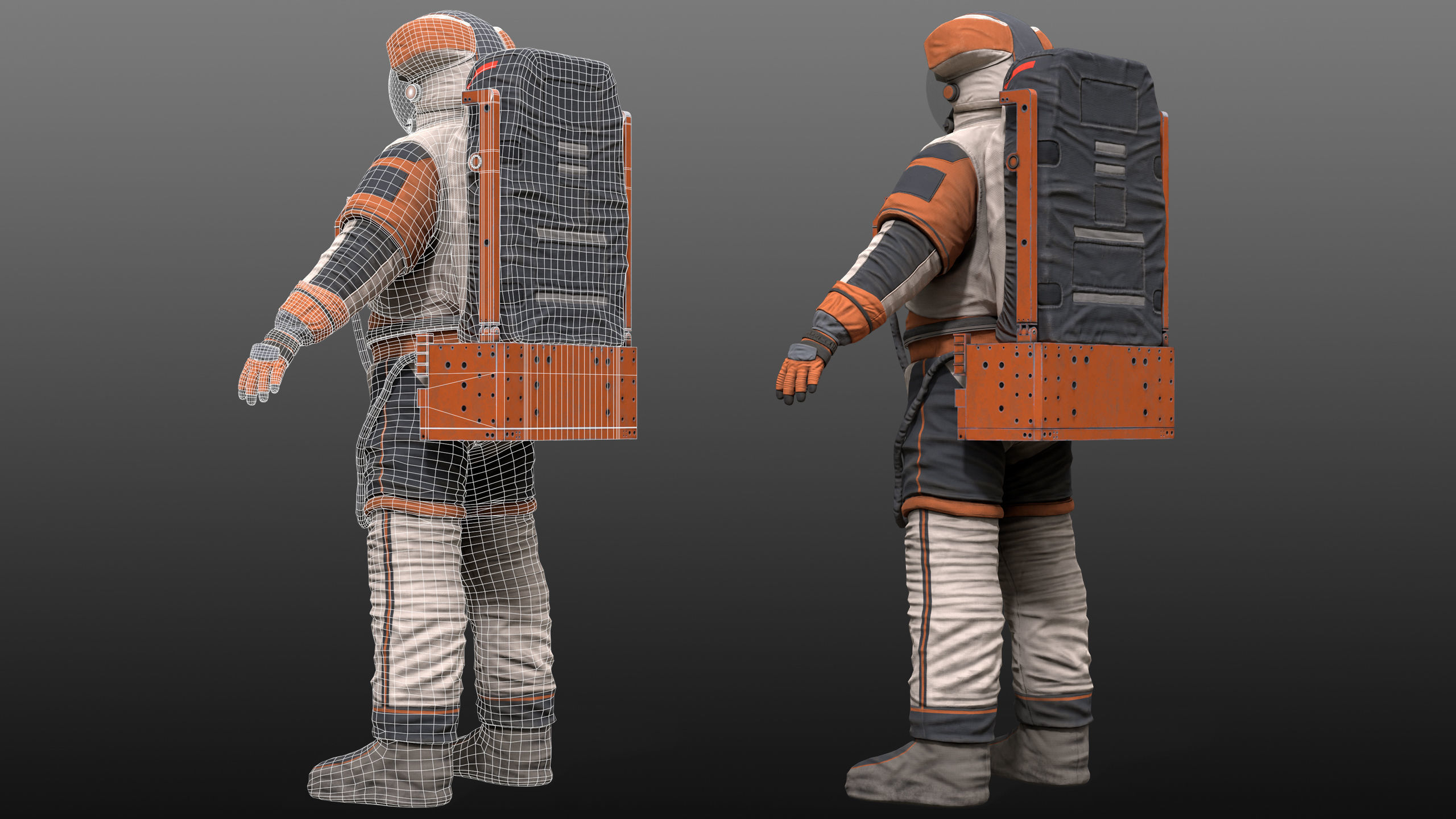 CS05 Space Suit V1 LITE VERSION Low-poly 3D model_9