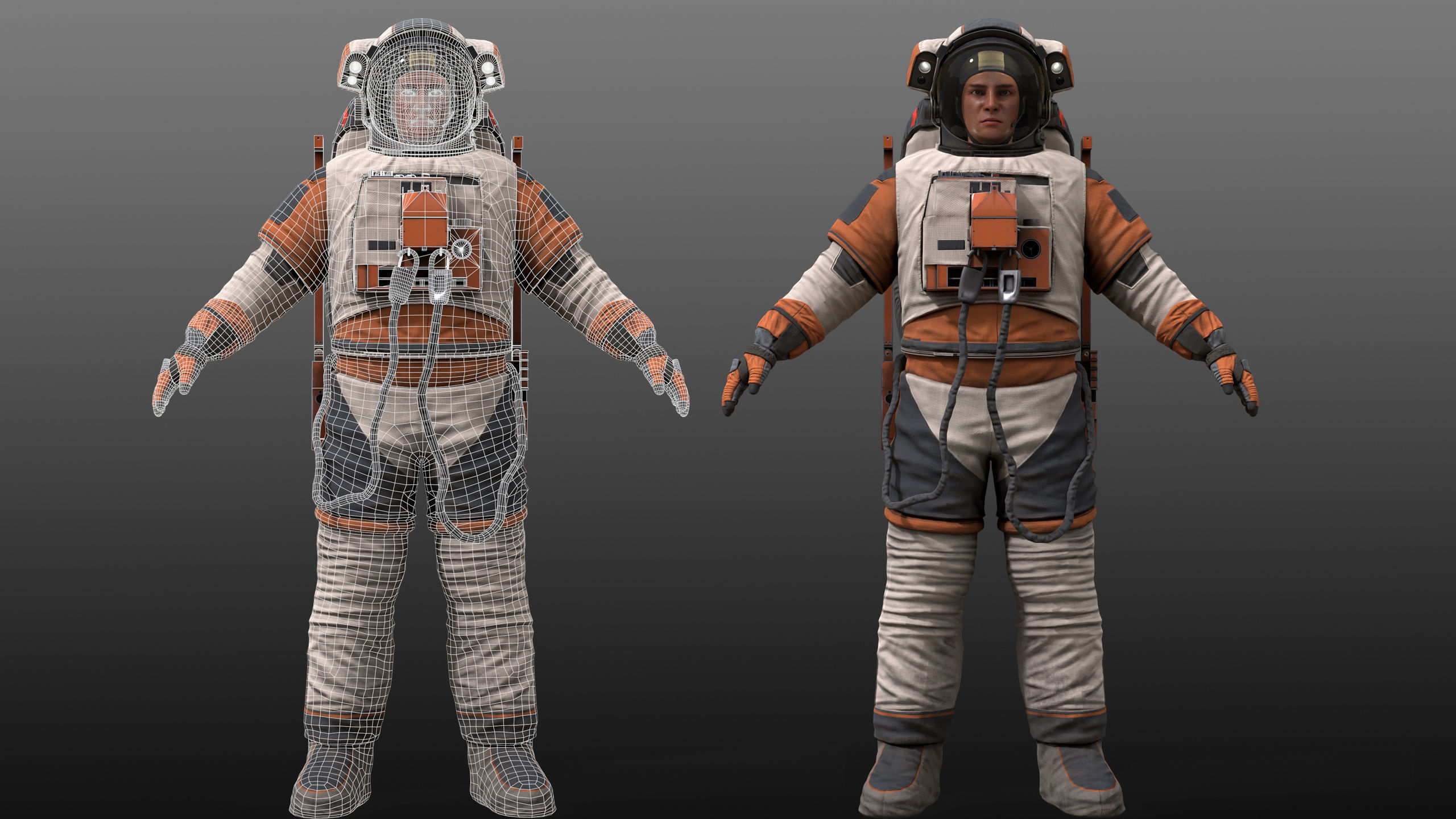CS05 Space Suit V1 LITE VERSION Low-poly 3D model_4