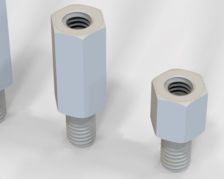 M12 Hexagonal Stud Male-Female Connector 3D print model_29