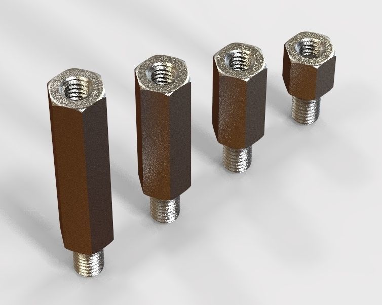 M12 Hexagonal Stud Male-Female Connector 3D print model_38