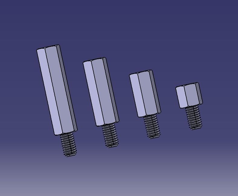 M12 Hexagonal Stud Male-Female Connector 3D print model_5