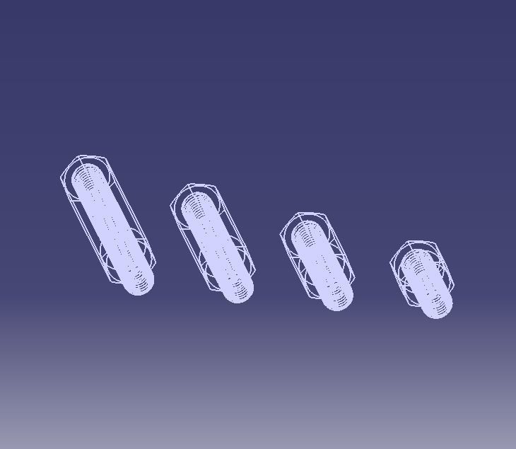 M12 Hexagonal Stud Male-Female Connector 3D print model_27