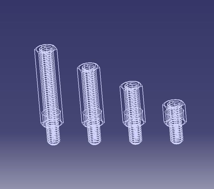 M12 Hexagonal Stud Male-Female Connector 3D print model_23