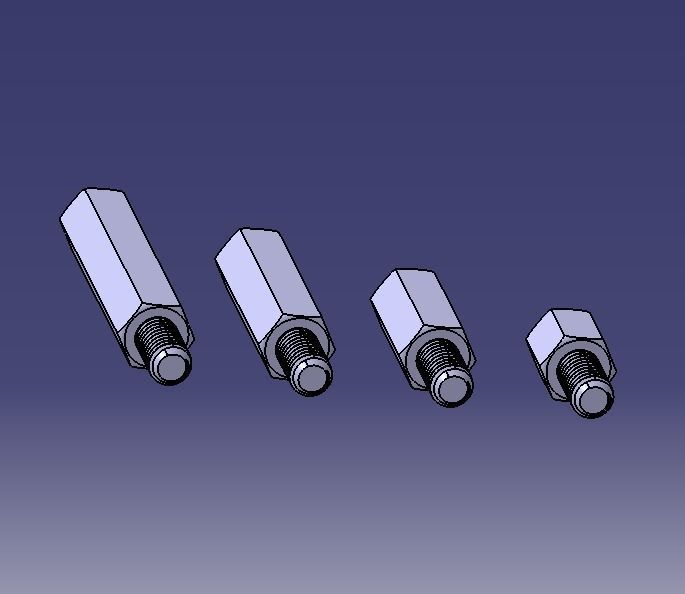 M12 Hexagonal Stud Male-Female Connector 3D print model_26