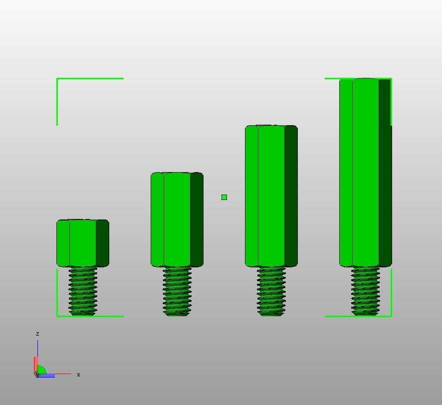 M12 Hexagonal Stud Male-Female Connector 3D print model_20