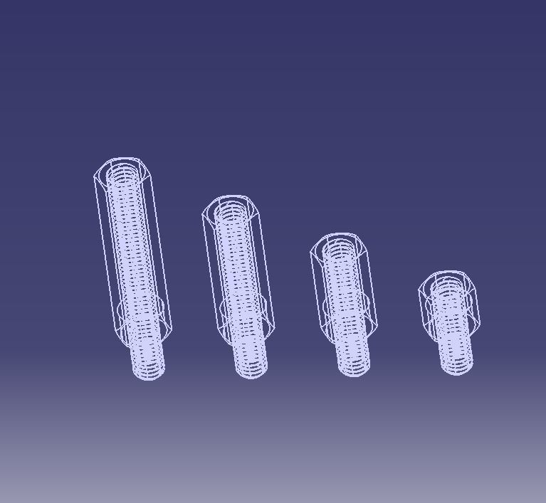 M12 Hexagonal Stud Male-Female Connector 3D print model_25