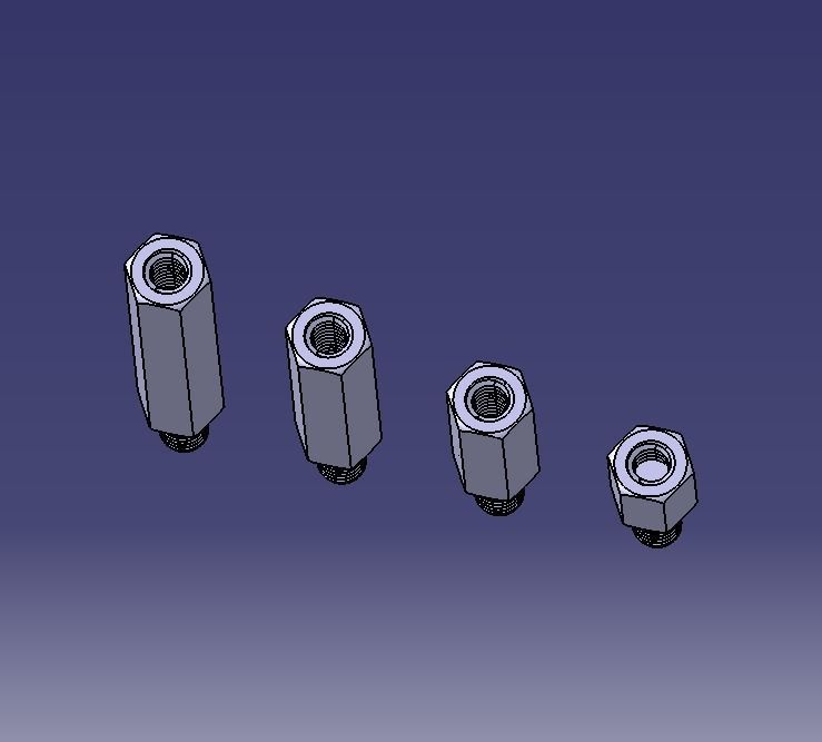M12 Hexagonal Stud Male-Female Connector 3D print model_9