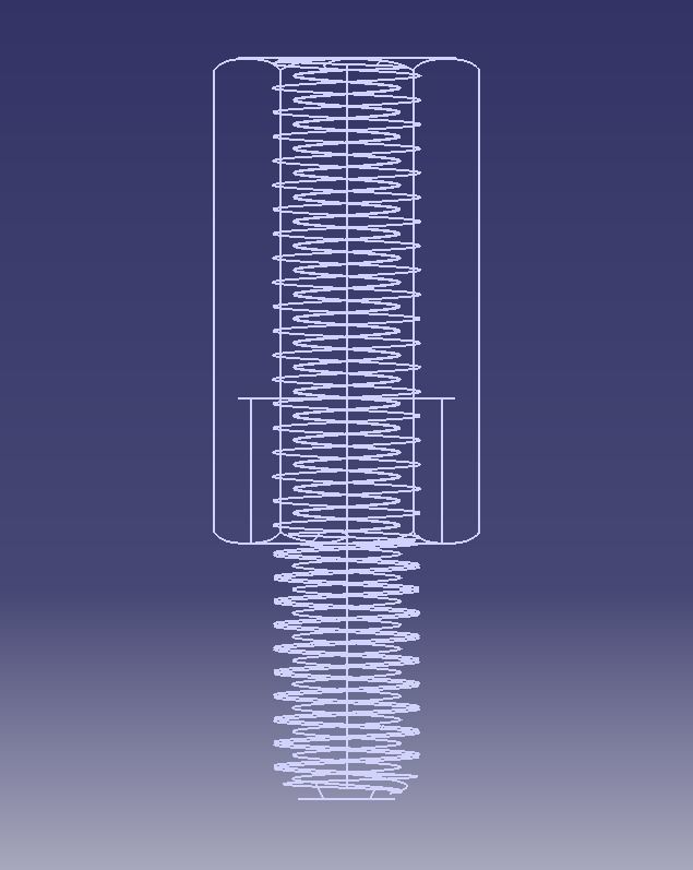 M12 Hexagonal Stud Male-Female Connector 3D print model_16