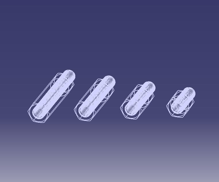 M12 Hexagonal Stud Male-Female Connector 3D print model_4