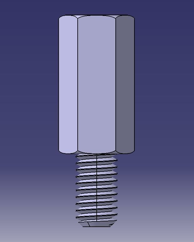 M12 Hexagonal Stud Male-Female Connector 3D print model_17