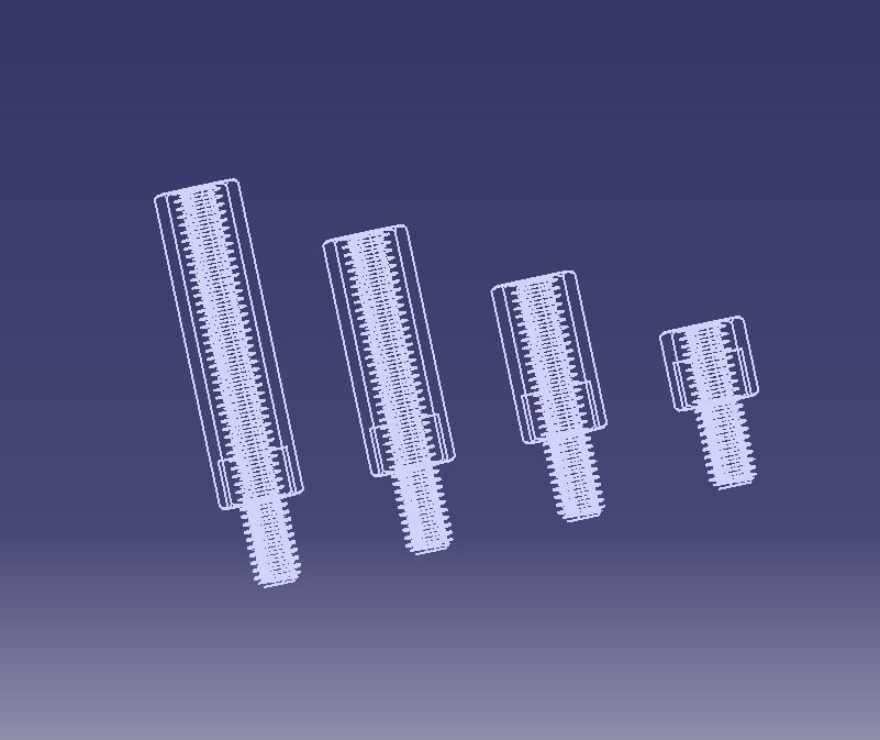 M12 Hexagonal Stud Male-Female Connector 3D print model_6