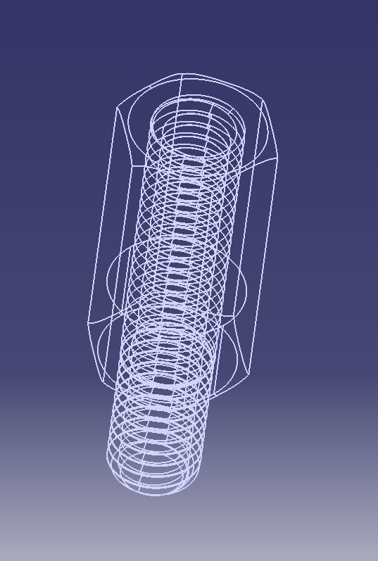 M12 Hexagonal Stud Male-Female Connector 3D print model_15
