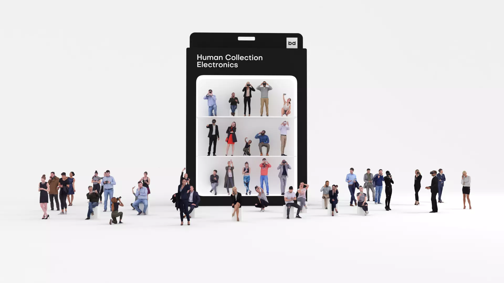 3D HUMAN MODEL COLLECTION - USING PHONES CAMERAS AND VR 3D model