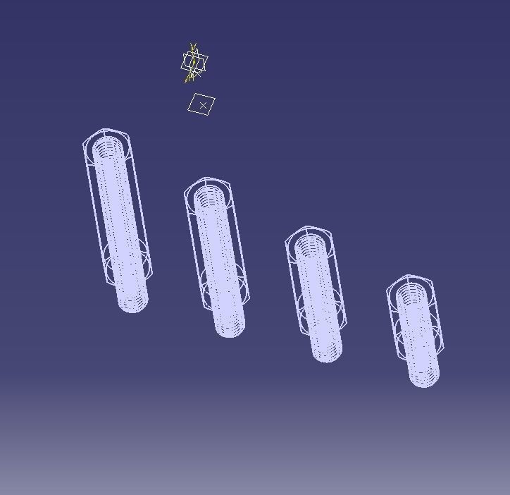 M14 Hexagonal Stud Male-Female Connector 3D print model_22