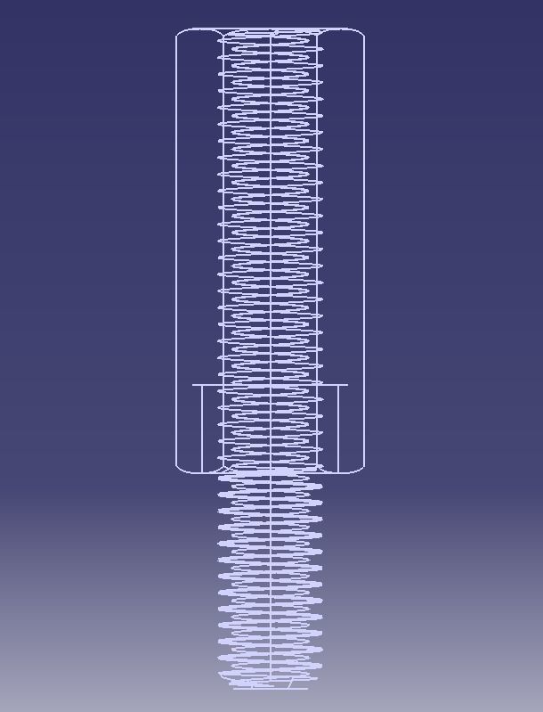 M14 Hexagonal Stud Male-Female Connector 3D print model_14