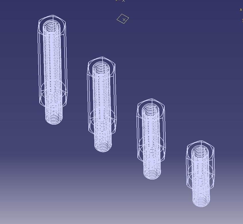 M14 Hexagonal Stud Male-Female Connector 3D print model_9