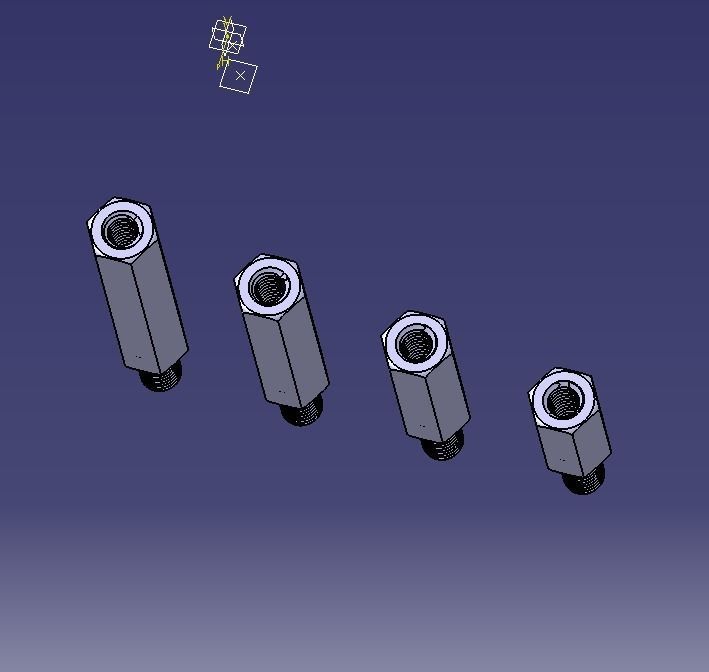 M14 Hexagonal Stud Male-Female Connector 3D print model_23