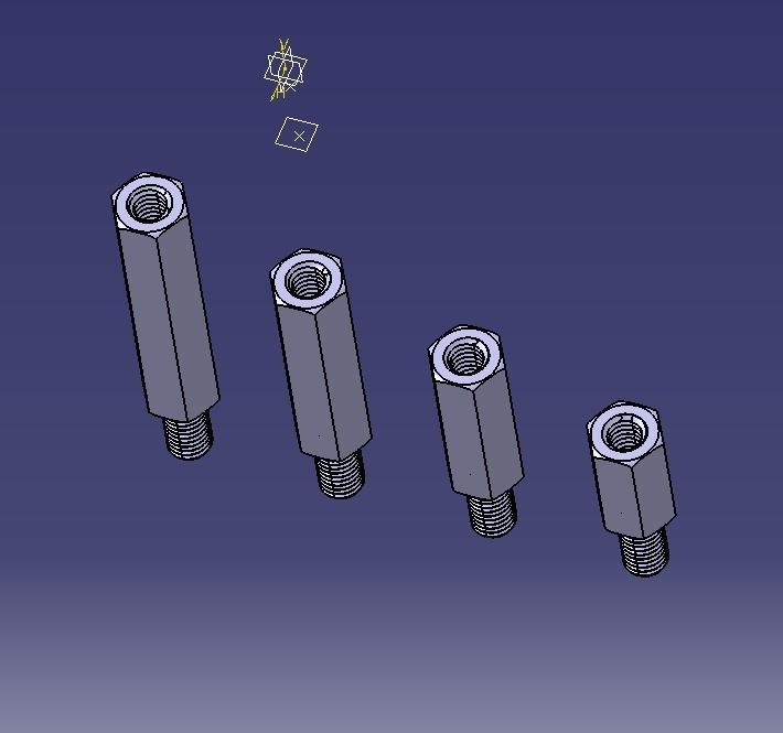 M14 Hexagonal Stud Male-Female Connector 3D print model_21