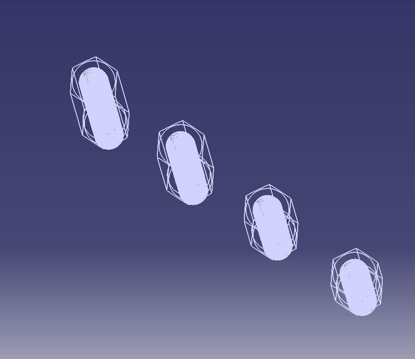 M14 Hexagonal Stud Male-Female Connector 3D print model_10