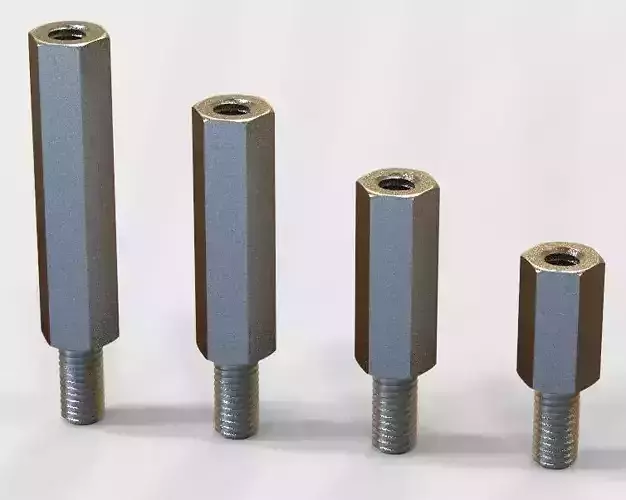 M14 Hexagonal Stud Male-Female Connector 3D print model