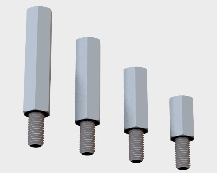 M14 Hexagonal Stud Male-Female Connector 3D print model_28