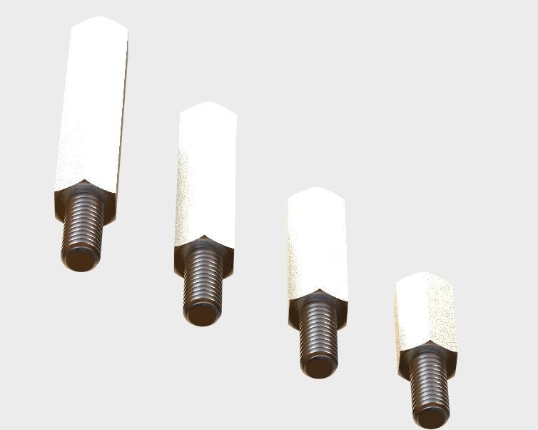M14 Hexagonal Stud Male-Female Connector 3D print model_30