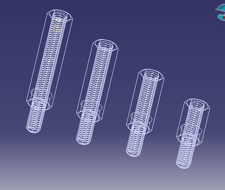 M14 Hexagonal Stud Male-Female Connector 3D print model_5