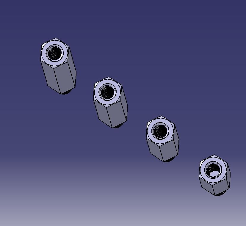 M14 Hexagonal Stud Male-Female Connector 3D print model_11