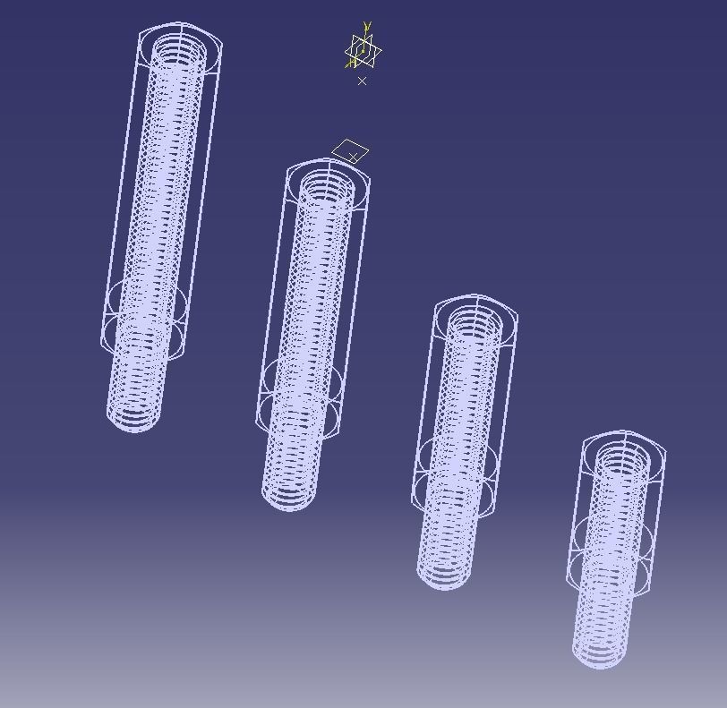 M14 Hexagonal Stud Male-Female Connector 3D print model_7