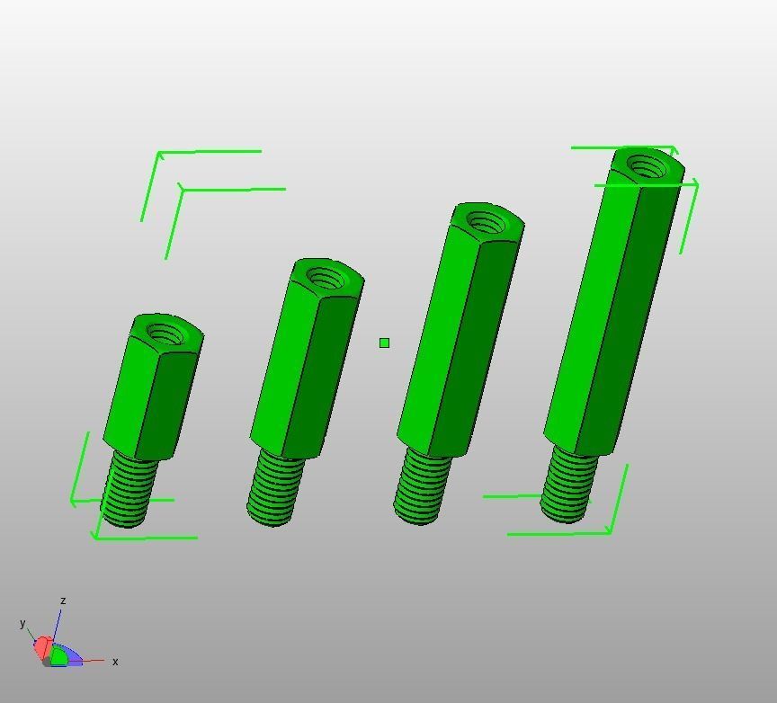 M14 Hexagonal Stud Male-Female Connector 3D print model_20