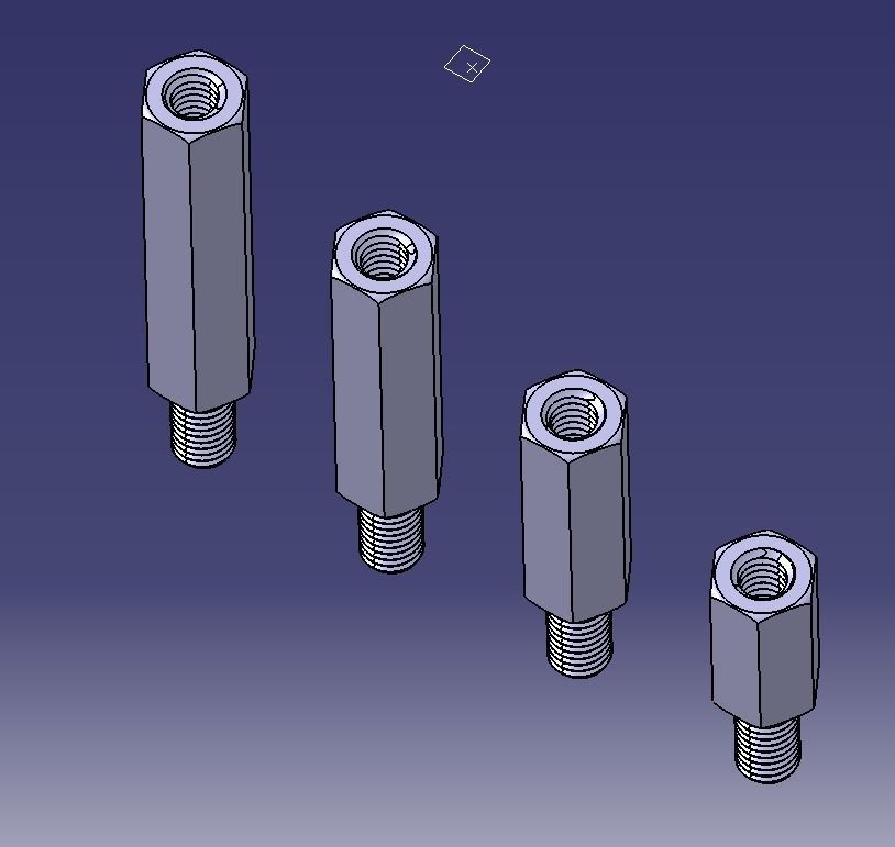 M14 Hexagonal Stud Male-Female Connector 3D print model_8