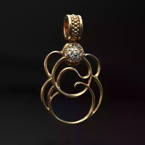 Pendant Gothic Decorative - Chronos 3D print model