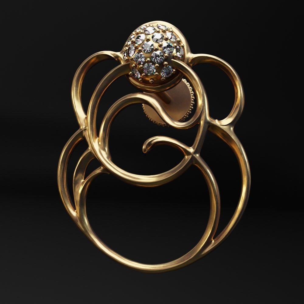 Pendant Gothic Decorative - Chronos 3D print model_4