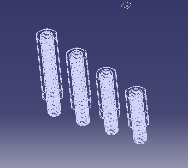M20 Hexagonal Stud Male-Female Connector 3D print model_6
