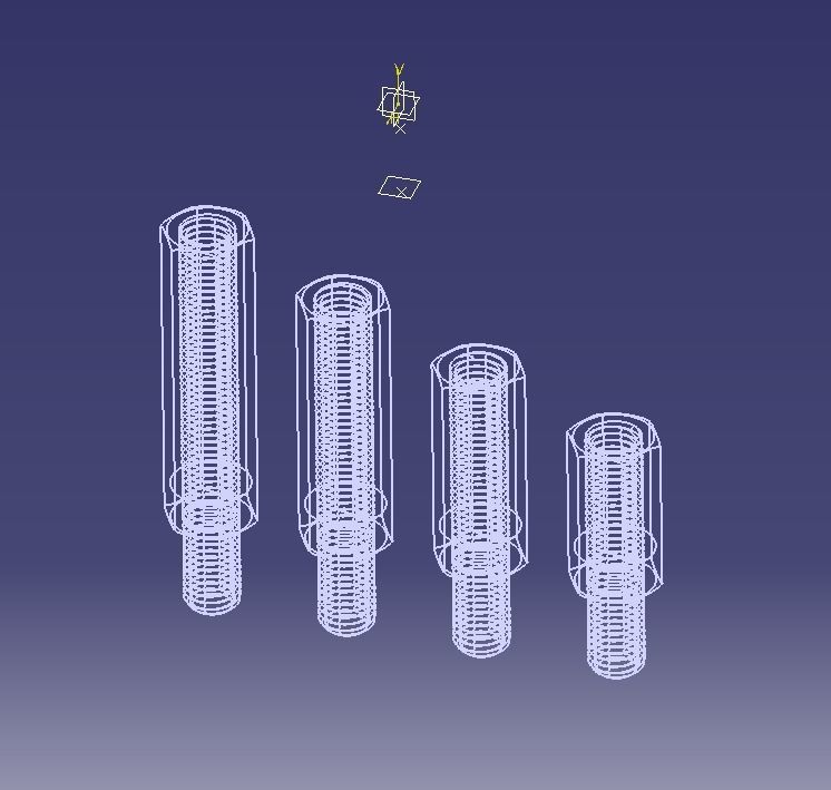 M20 Hexagonal Stud Male-Female Connector 3D print model_23