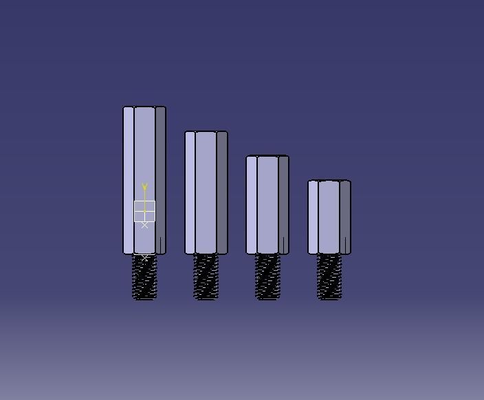 M20 Hexagonal Stud Male-Female Connector 3D print model_3