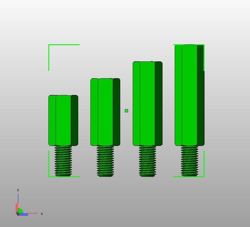 M20 Hexagonal Stud Male-Female Connector 3D print model_20