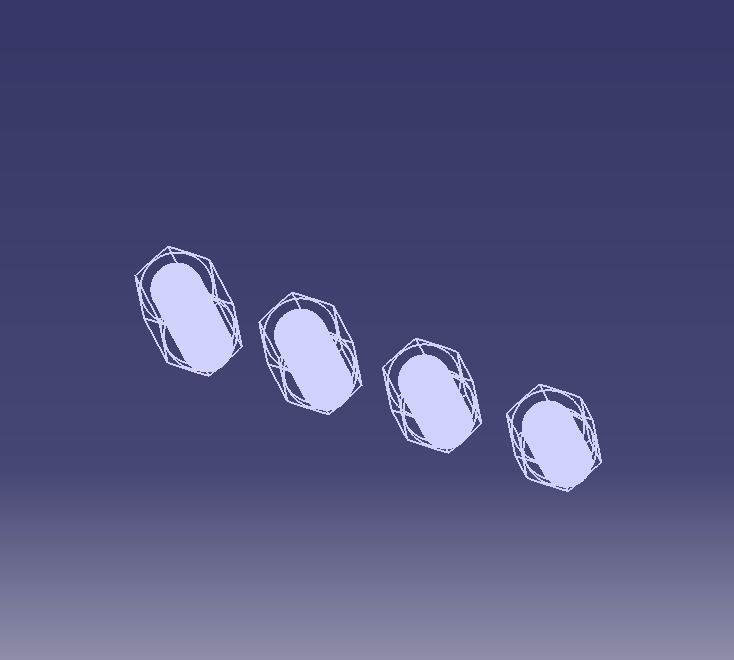 M20 Hexagonal Stud Male-Female Connector 3D print model_27