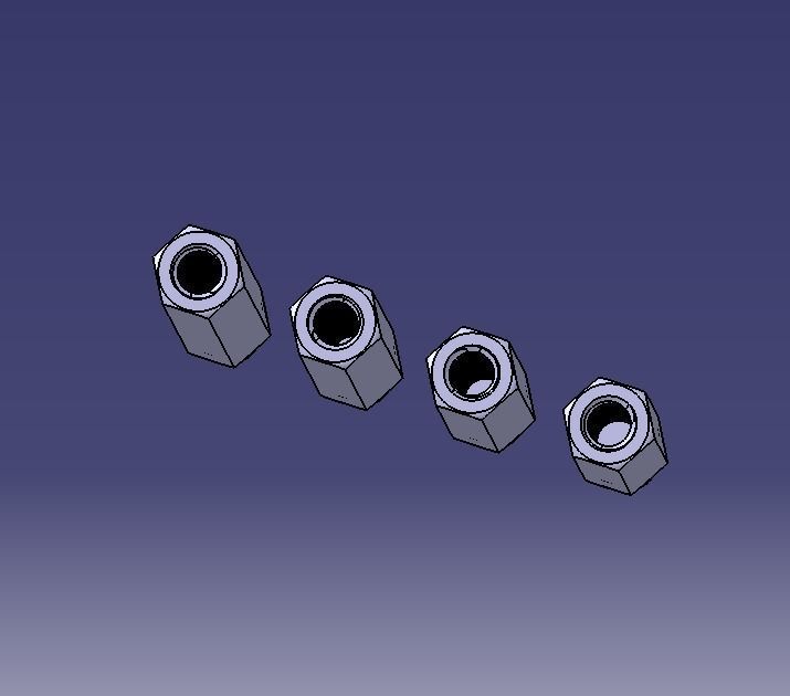 M20 Hexagonal Stud Male-Female Connector 3D print model_26