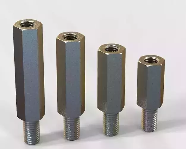 M20 Hexagonal Stud Male-Female Connector 3D print model