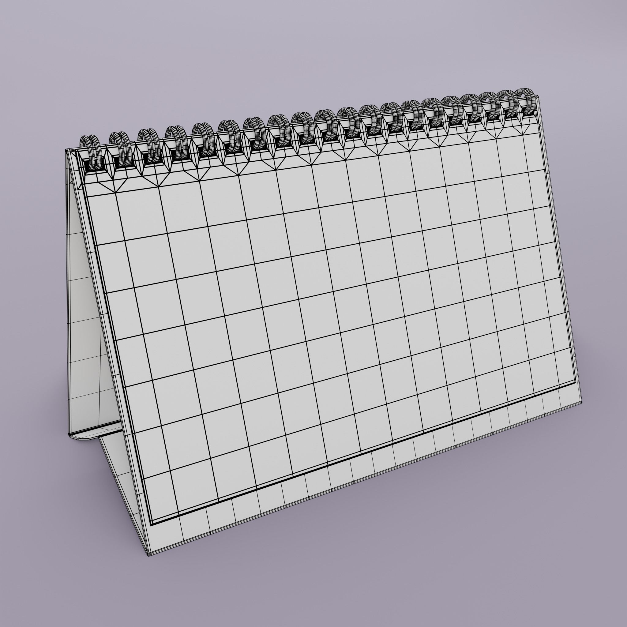 Desk Calendar 3D model_14