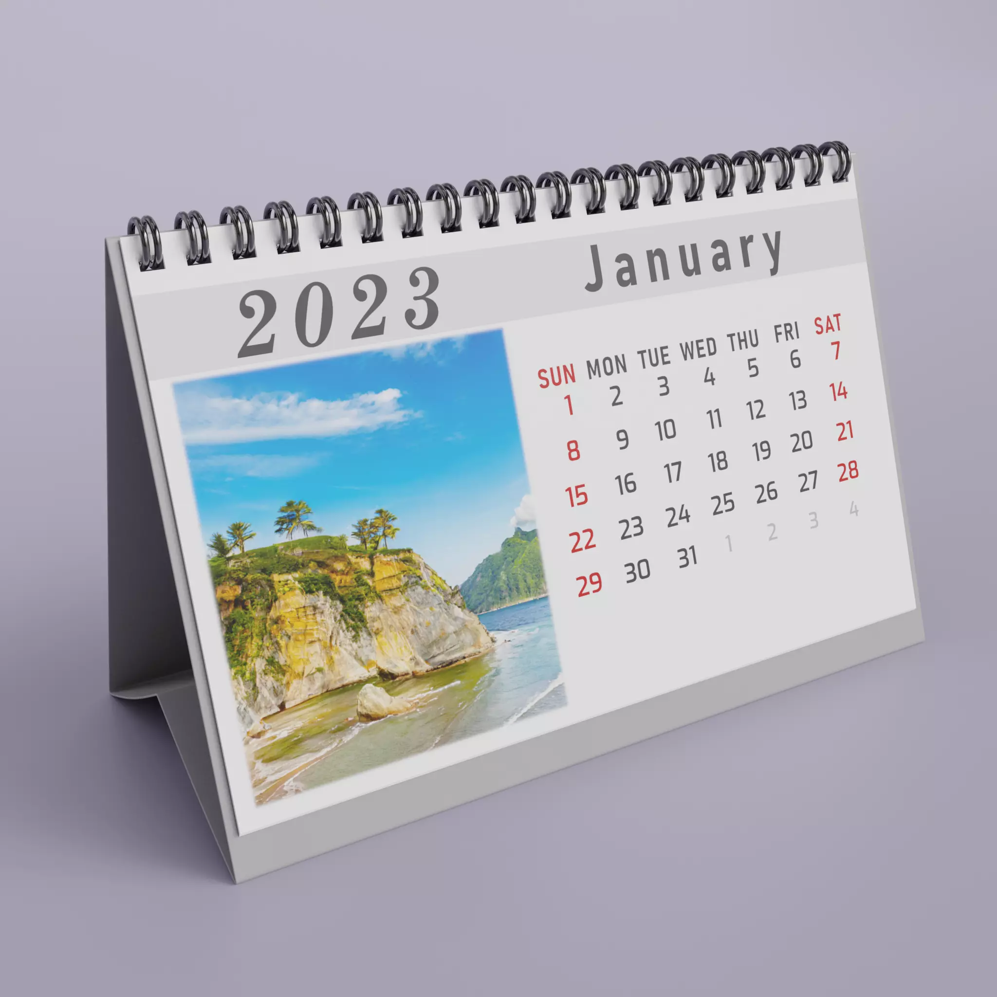 Desk Calendar 3D model_0
