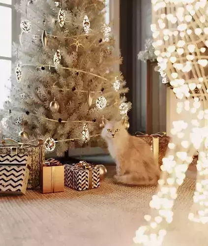 Christmas Day scene 3D model