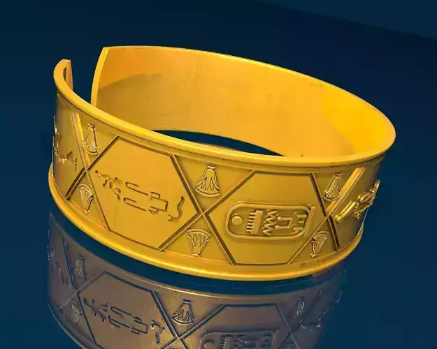 Ancient Bangle Bracelet Pharaonic  STL jewelry 3D print model
