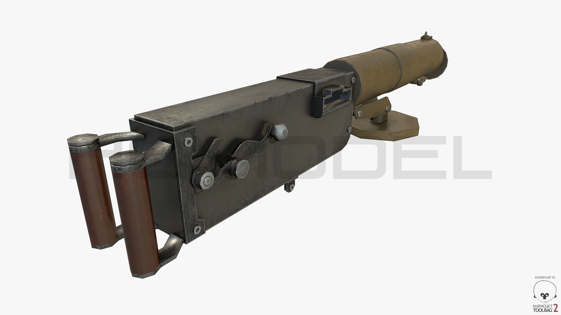 German MG 0815 Gun PBR free 3D model | CGTrader