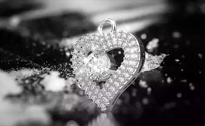 Heart Pendant 3dm stl 3D print model